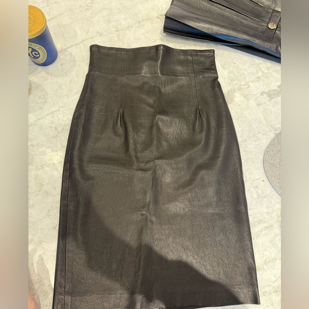 The Perfext black leather pencil skirt from Shopbop